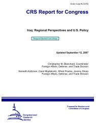 Iraq: Regional Perspectives and U.S. Policy